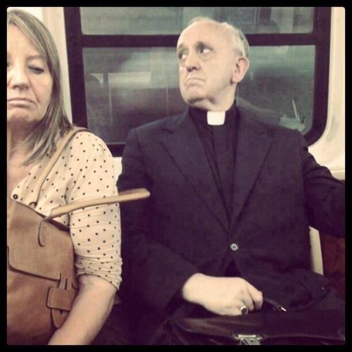 Pope Francis on an Argentinian tube