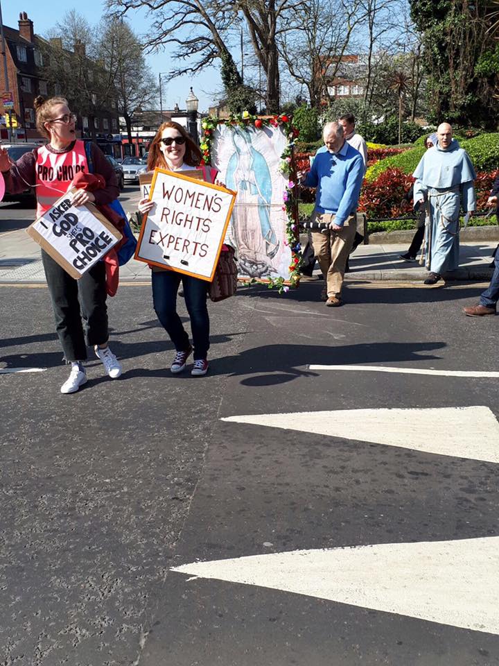 Sister Supporter blocking parade